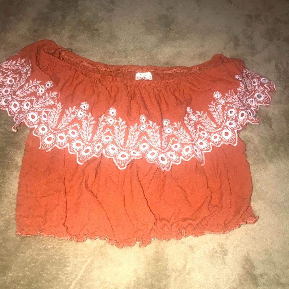 Off the shoulder crop top